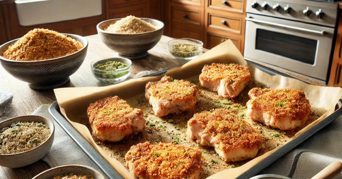 Perfectly Crispy Shake and Bake Pork Chops in the Oven Gimme Recipe