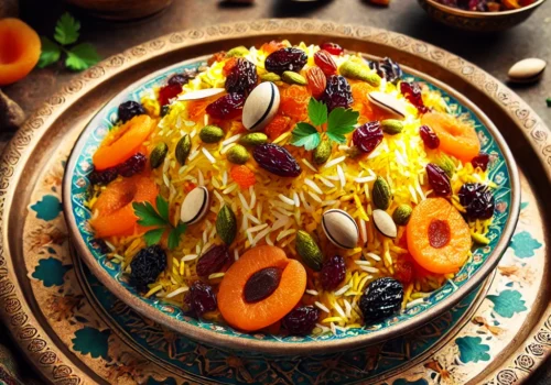 Persian Saffron Rice with Dried Fruits A Fragrant and Festive Dish