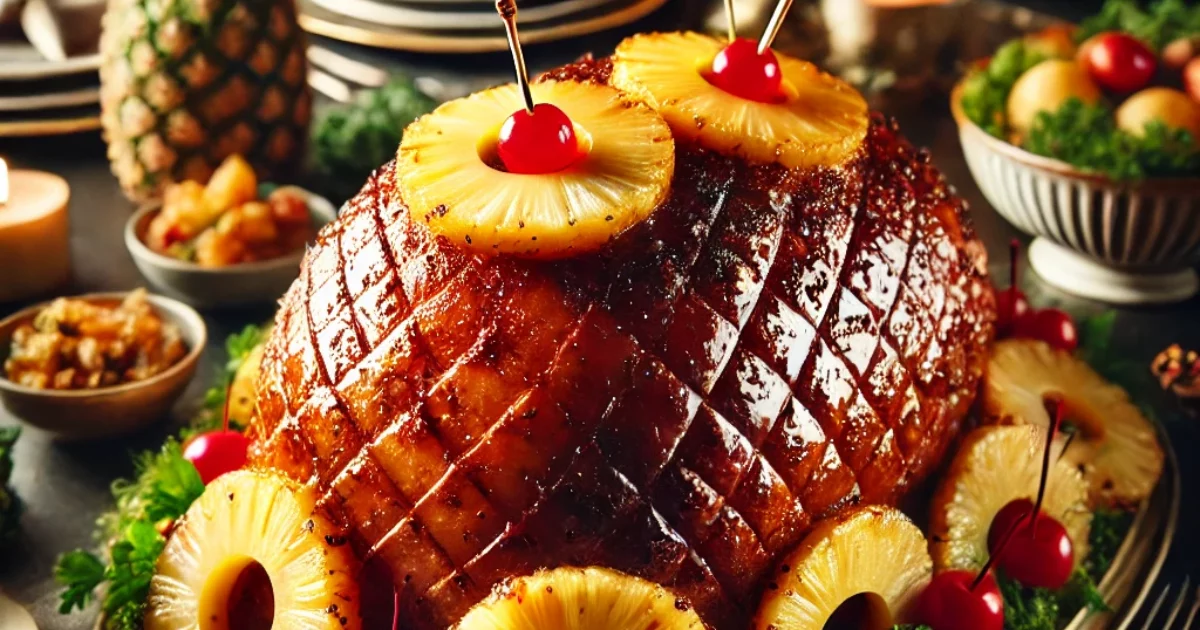 Pineapple Honey-Glazed Ham