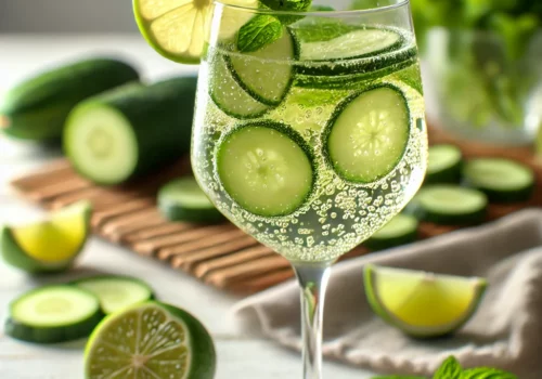 Refreshing Cucumber Mint Lime Cava A Sparkling Summer Beverage