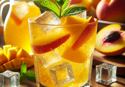 Refreshing Peach Mango Ginger Ale A Sweet and Fizzy Drink