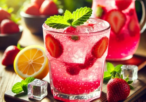 Refreshing Strawberry Acai Lemonade Refresher Without Berries