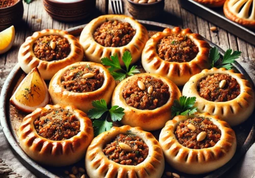 Sfeeha with Spiced Ground Beef A Middle Eastern Delight