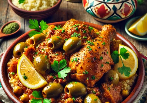 Slow-Cooked Moroccan Chicken with Olives A Flavorful and Aromatic Dish