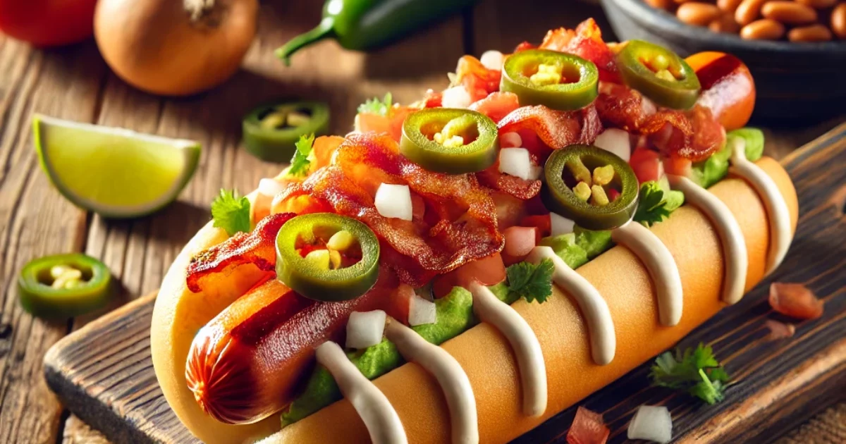Sonoran Hot Dogs Bacon-Wrapped Hot Dogs with Mexican-Style Toppings