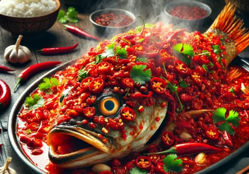 Spicy Hunan-Style Fish Head with Chopped Chili A Bold and Fiery Delight