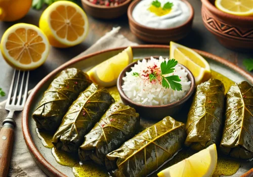 Stuffed Grape Leaves with Rice