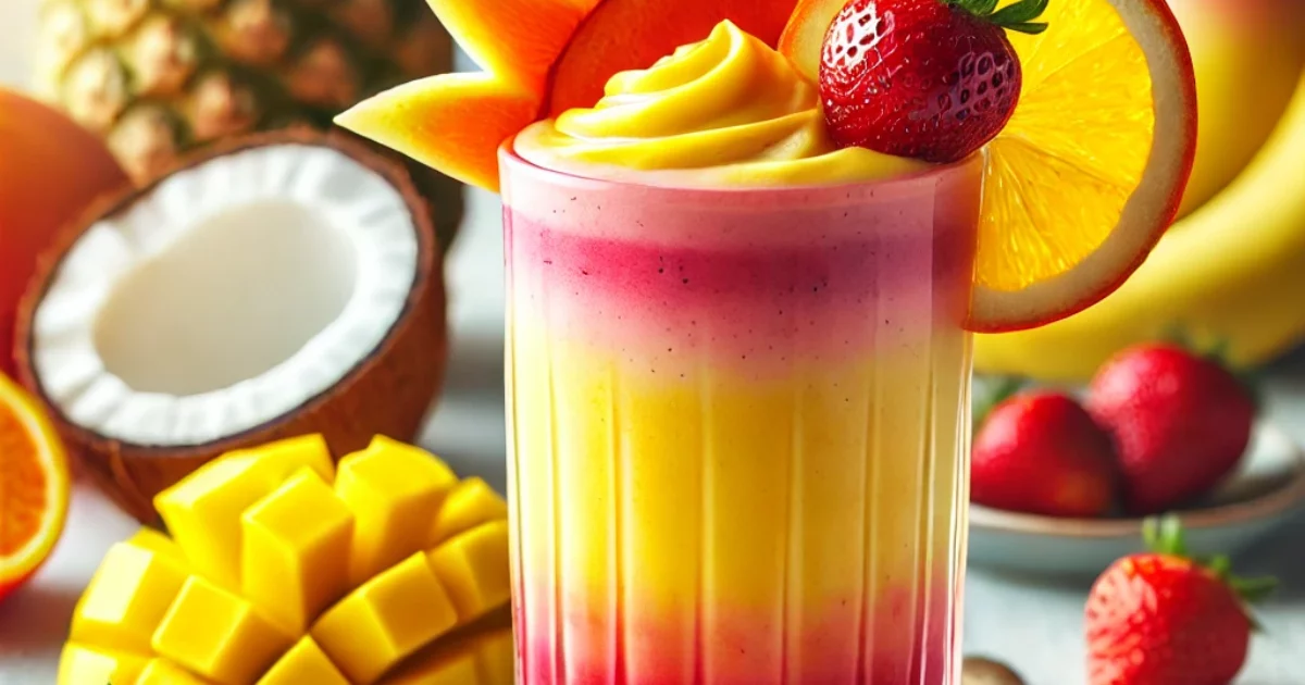 Sunrise Sunset Tropical Smoothie A Taste of Paradise in Every Sip