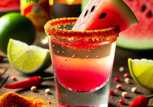 Sweet and Spicy Mexican Candy Shot with Tequila A Party Favorite