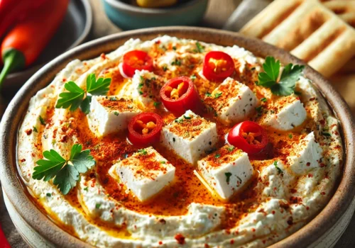 Tirokafteri (Spicy Feta Cheese Dip) A Flavorful Greek Delight