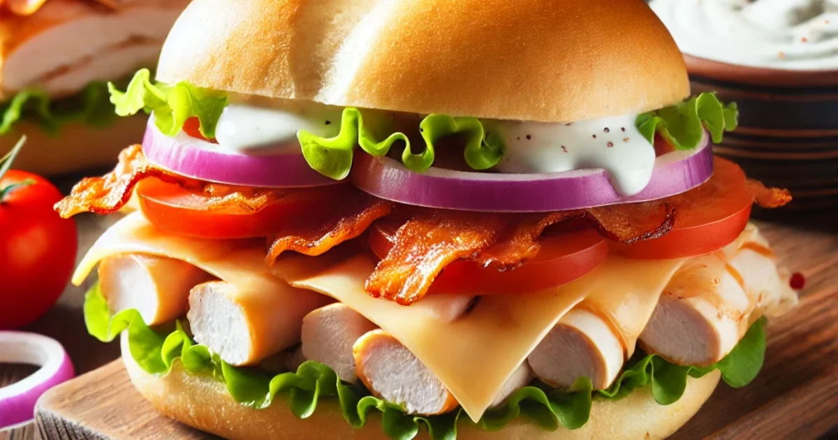 Ultimate Chicken Bacon Ranch Sandwich A Flavor Explosion