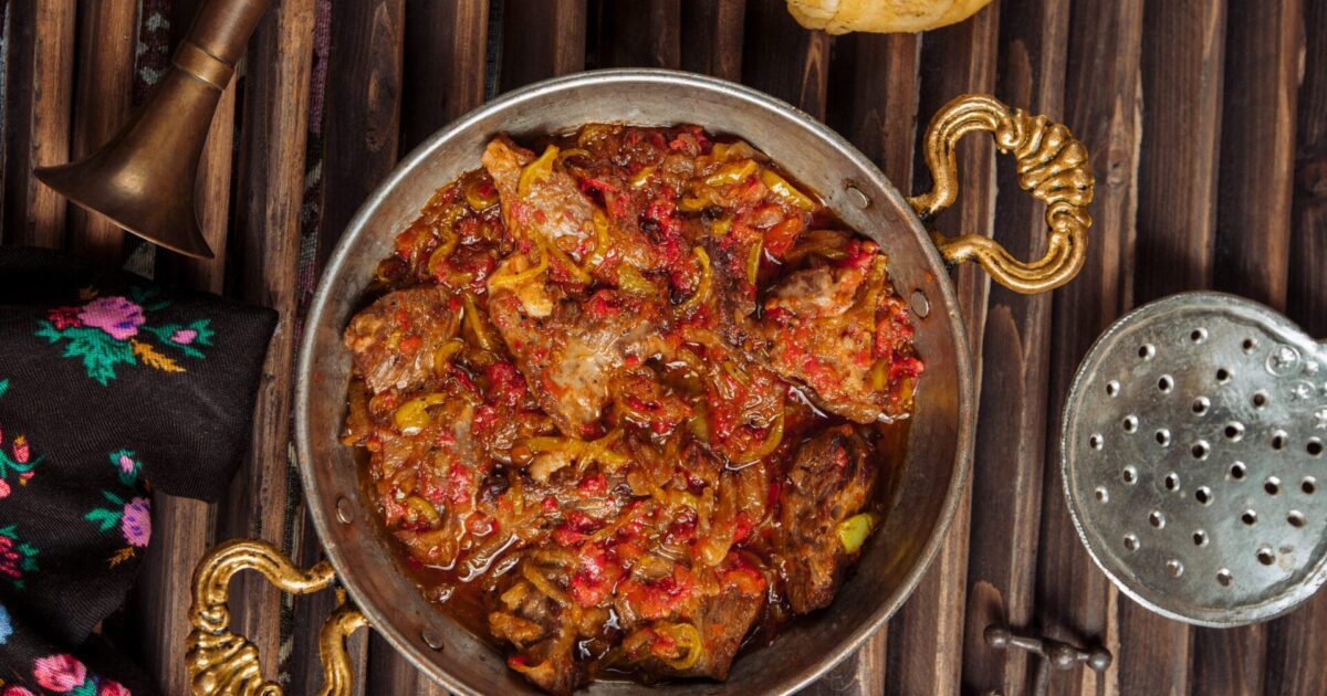 Traditional Gujarati undhiyu with mixed vegetables