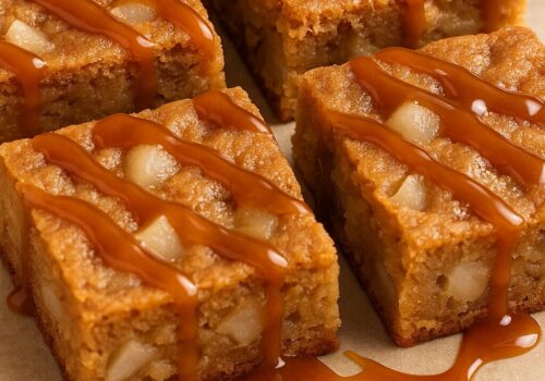 Caramel Pear Blondies