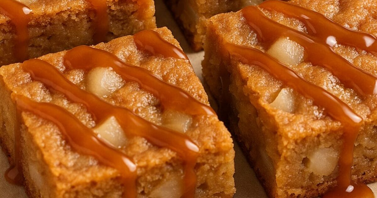 Caramel Pear Blondies