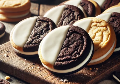 black and white cookies