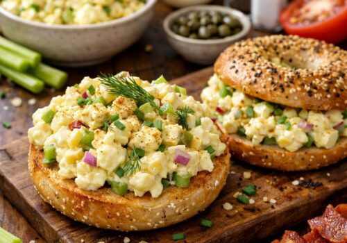 Homemade Egg Salad Bagels