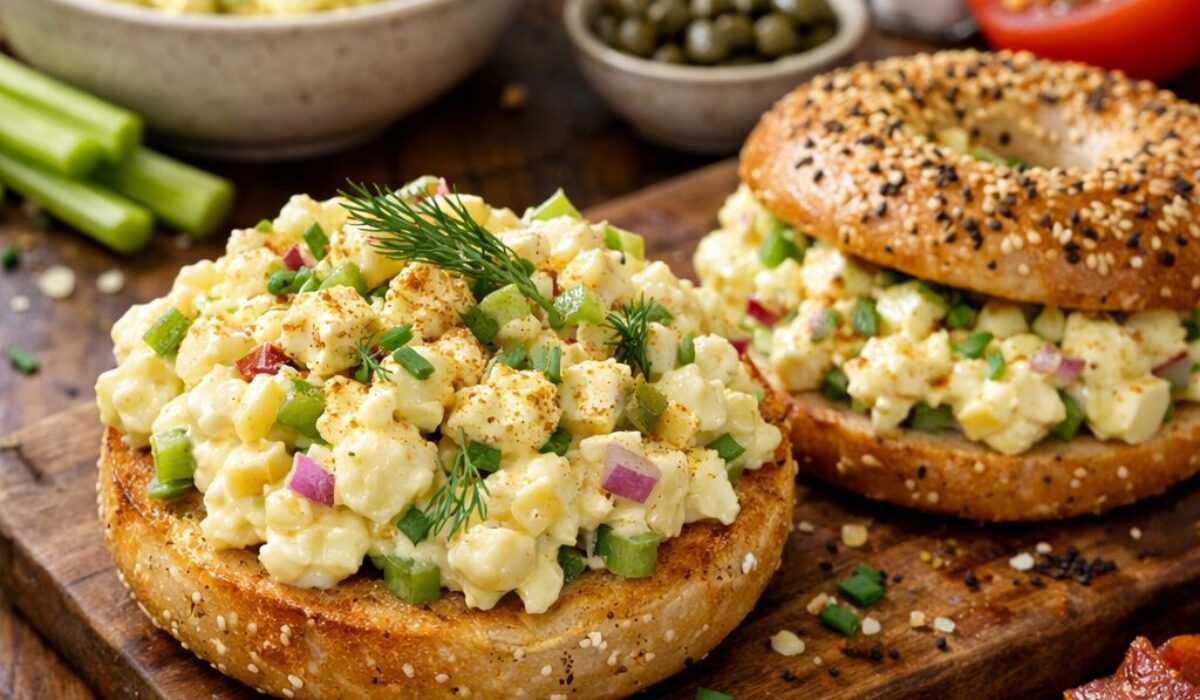 Homemade Egg Salad Bagels