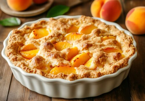 Triple crust peach cobbler