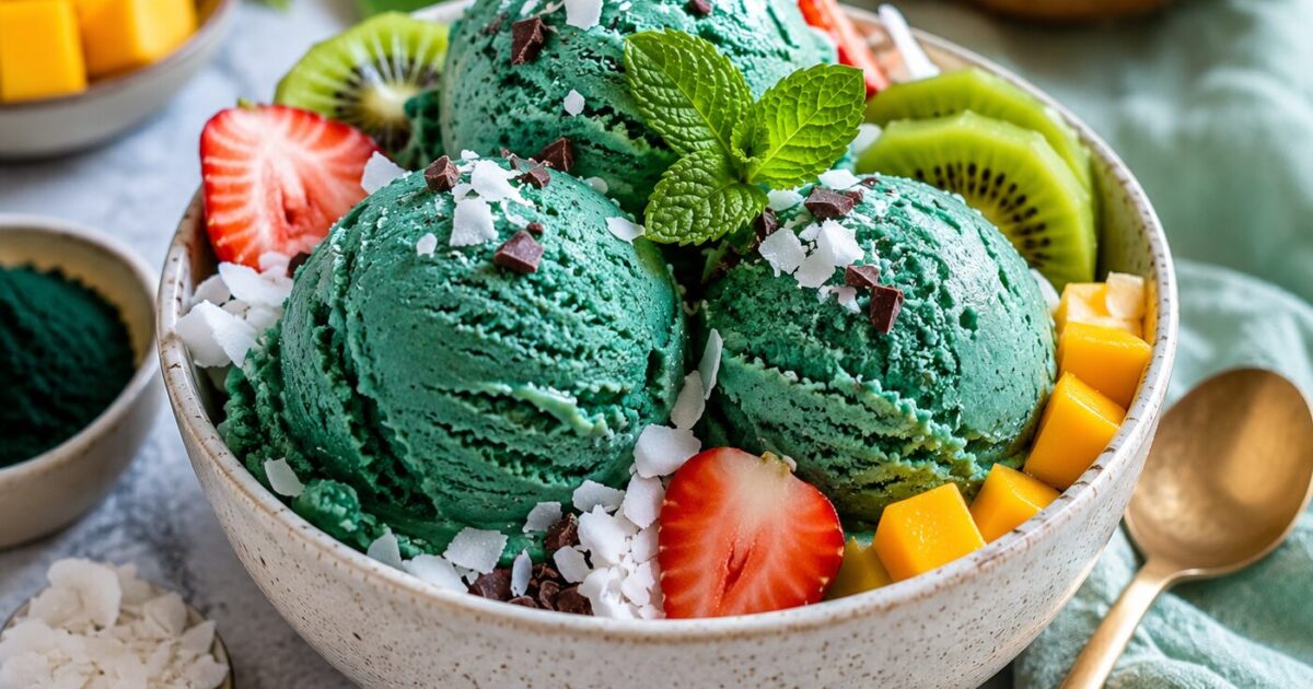Spirulina Ice Cream