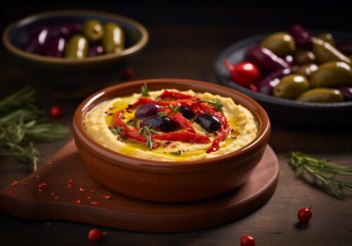 Hummus with roasted red peppers