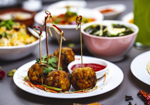 Kashmiri dum aloo with yogurt gravy