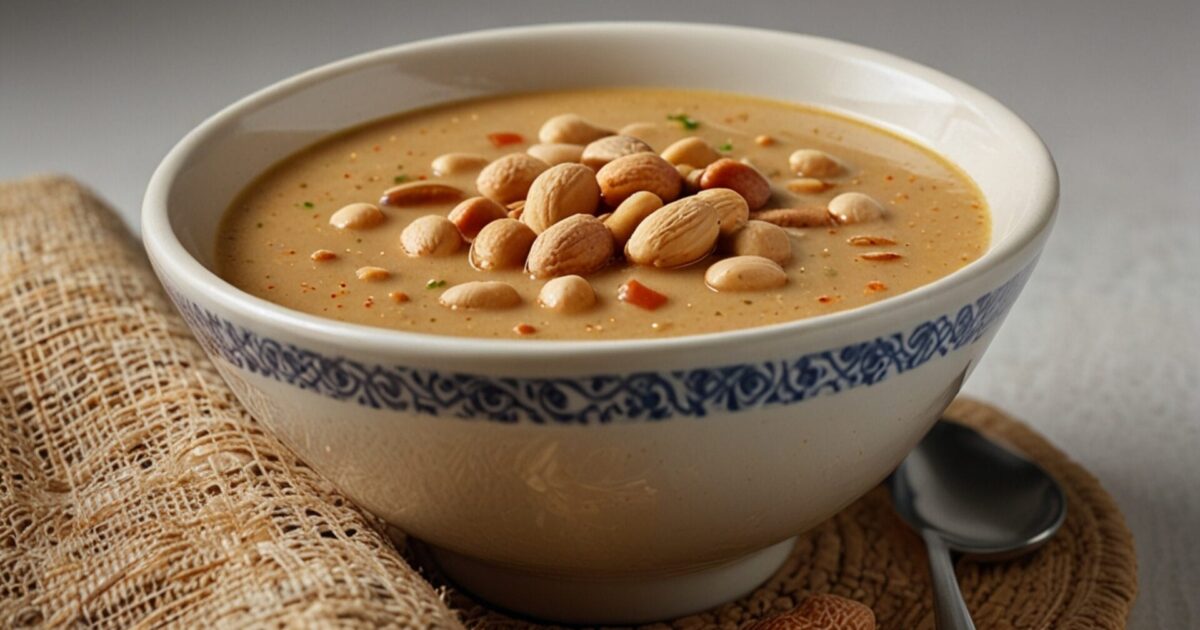 Virginia Peanut Soup - creamy soup made with peanuts and chicken broth